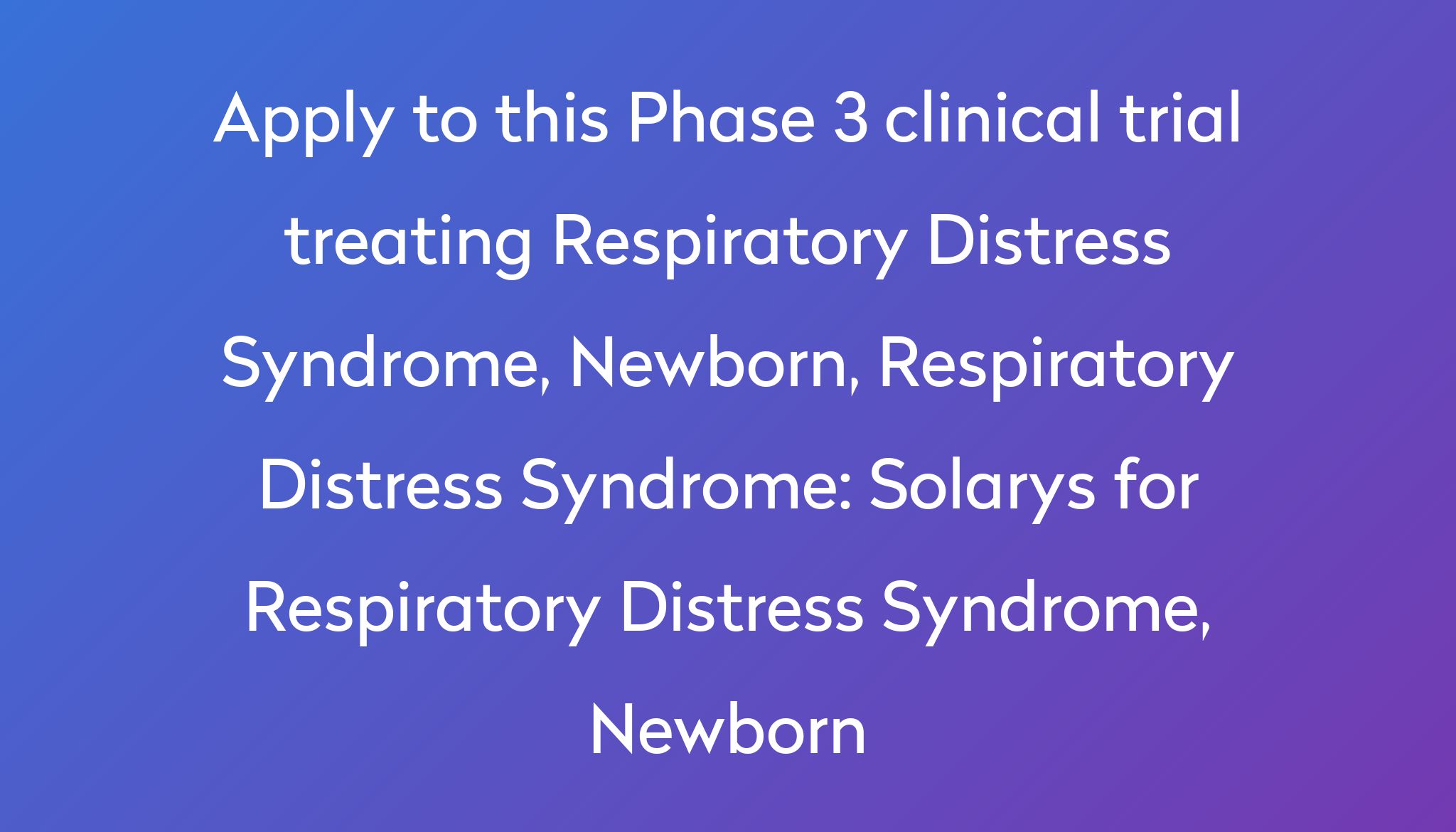 Another Name For Respiratory Distress Syndrome Of The Newborn